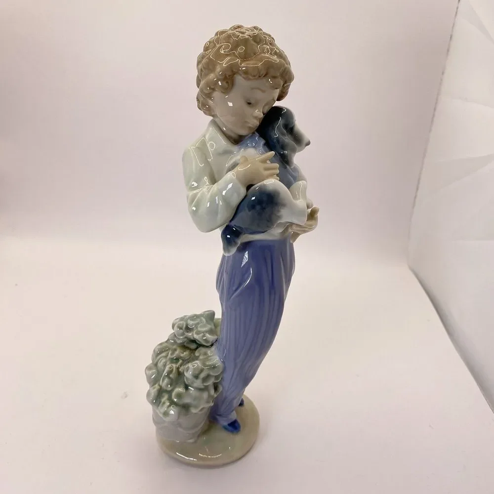 Lladro Mint My Buddy Boy‎ w/ Dog 1989 Collectors Society #7609 Retired